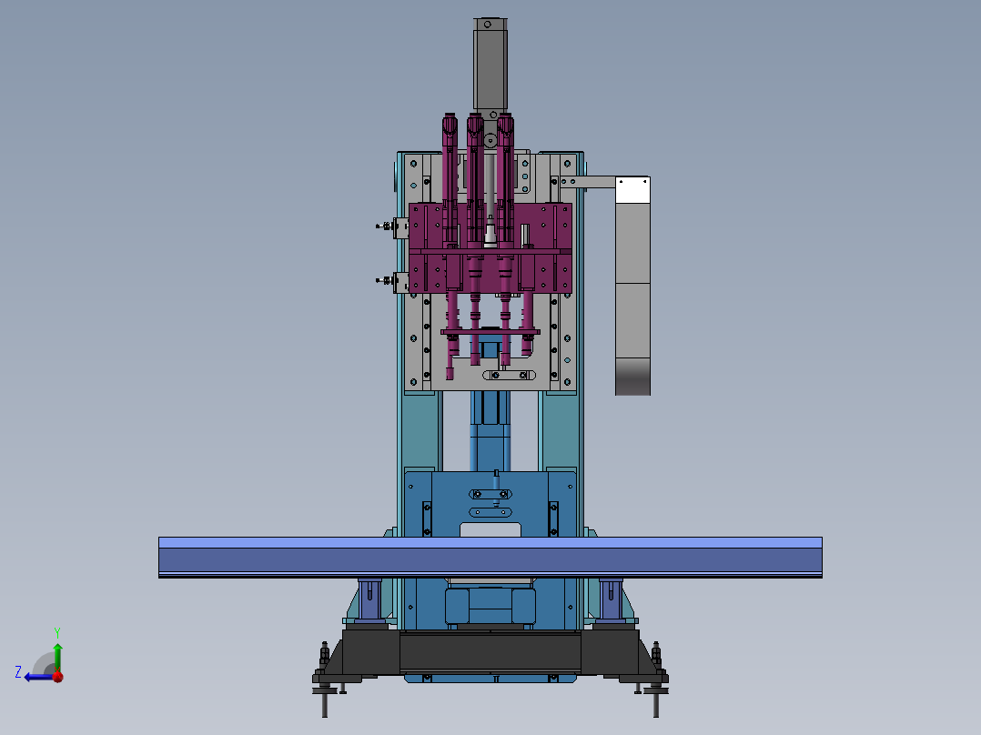 12头自动螺丝机右视图