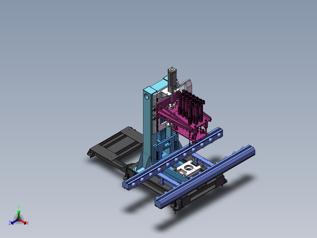 12头自动螺丝机正等轴测图