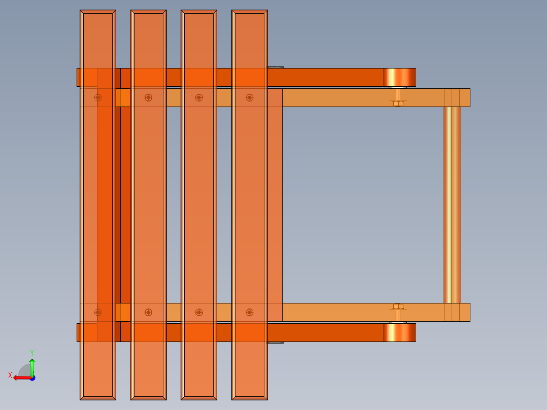 折叠凳子后视图