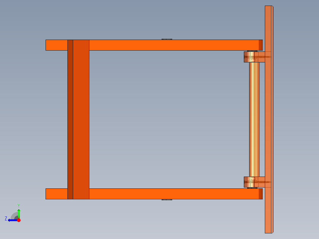 折叠凳子右视图