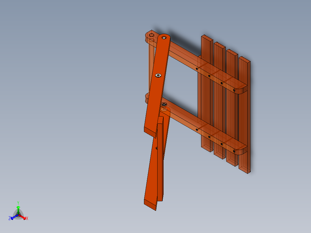 折叠凳子正等轴测图