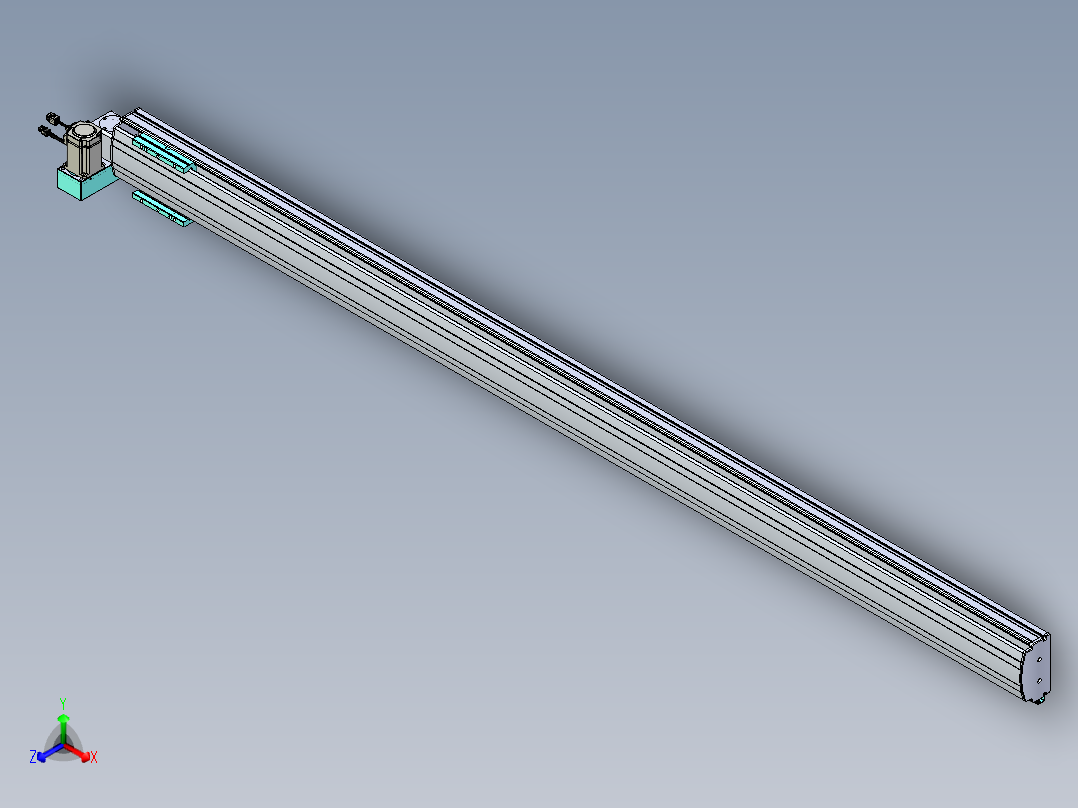 威洛博VBF同步带传动一般环境VBF14-L45-S2200-BLU-ZP40-C3正等轴测图