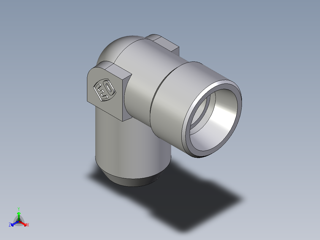 卡套式工业通用硬管接头EO_Weld_elbown_WAS12LX正等轴测图