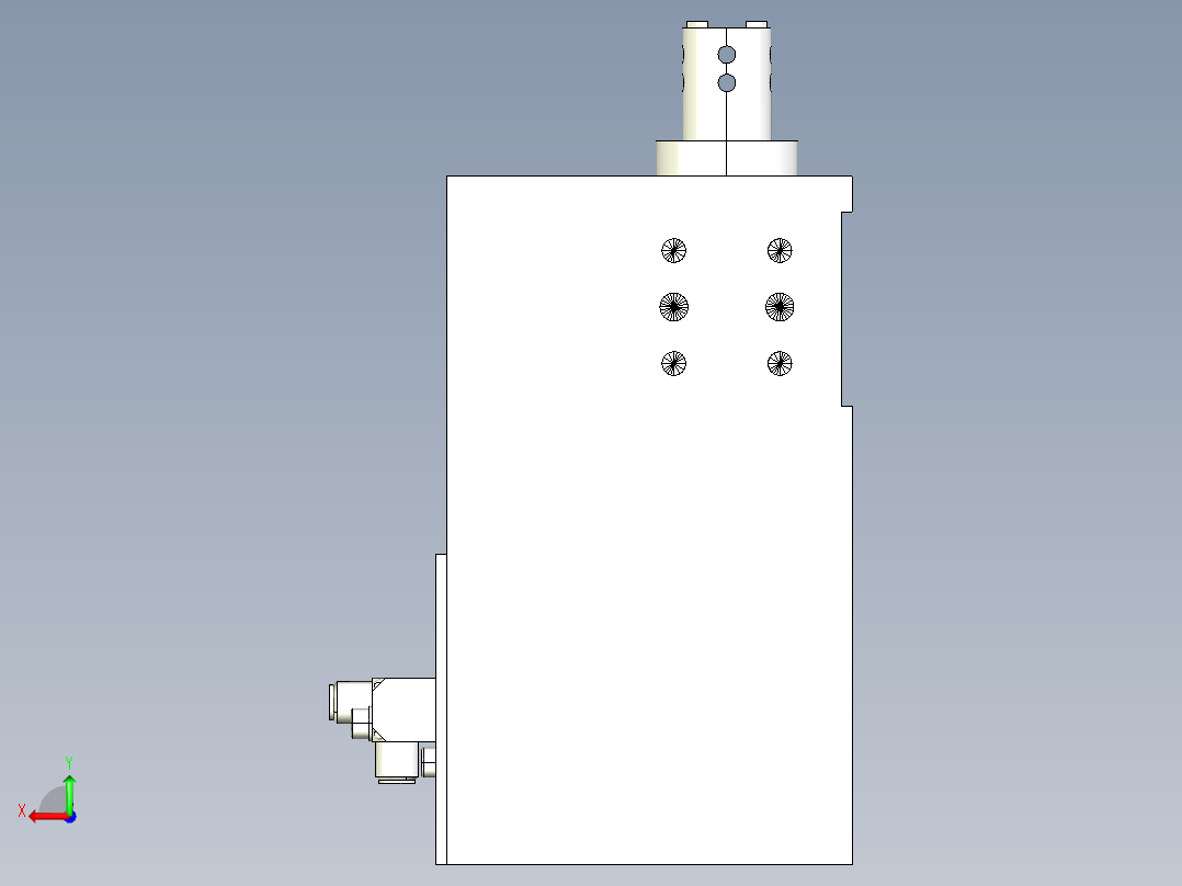 德克斯TUNKERS气缸数模SZV_1_40_A01_T12_TUENKERS后视图