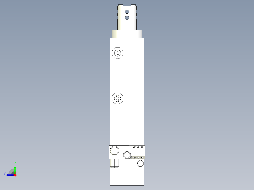德克斯TUNKERS气缸数模SZV_1_40_A01_T12_TUENKERS右视图