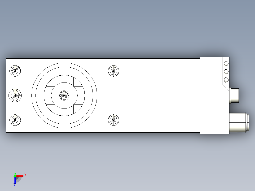 德克斯TUNKERS气缸数模SZV_1_40_A01_T12_TUENKERS俯视图