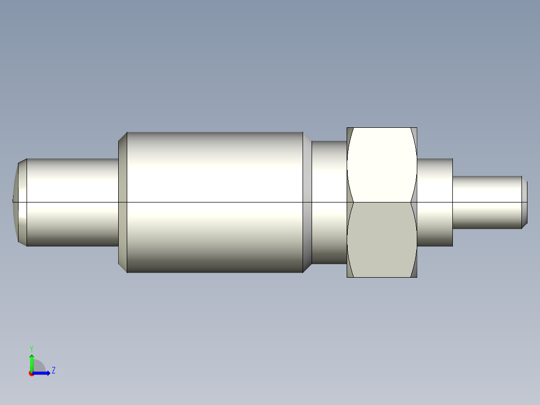 分割定位柱(無卡鎖B)2211-3D多系列多零件图纸模型左视图