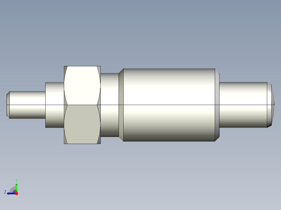 分割定位柱(無卡鎖B)2211-3D多系列多零件图纸模型右视图