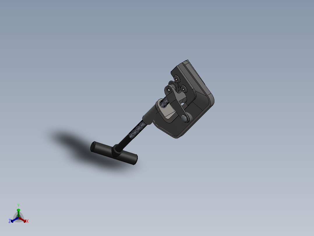 手动切管机正等轴测图