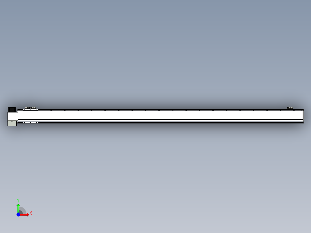 同步带滑台-半封闭B10H-L45-S1900-LD-P40-D3前视图