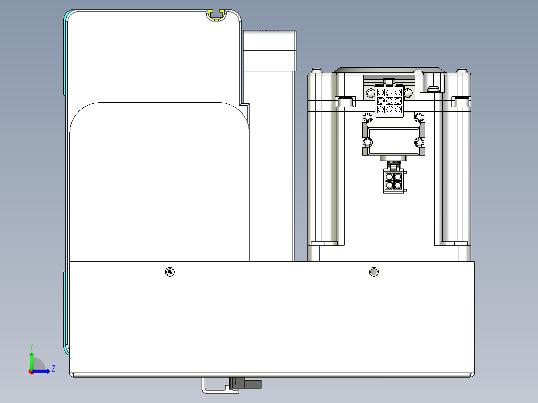 威洛博VBC同步带传动一无尘环境VBC17-L45-S250-BLU-ZP75-C3左视图
