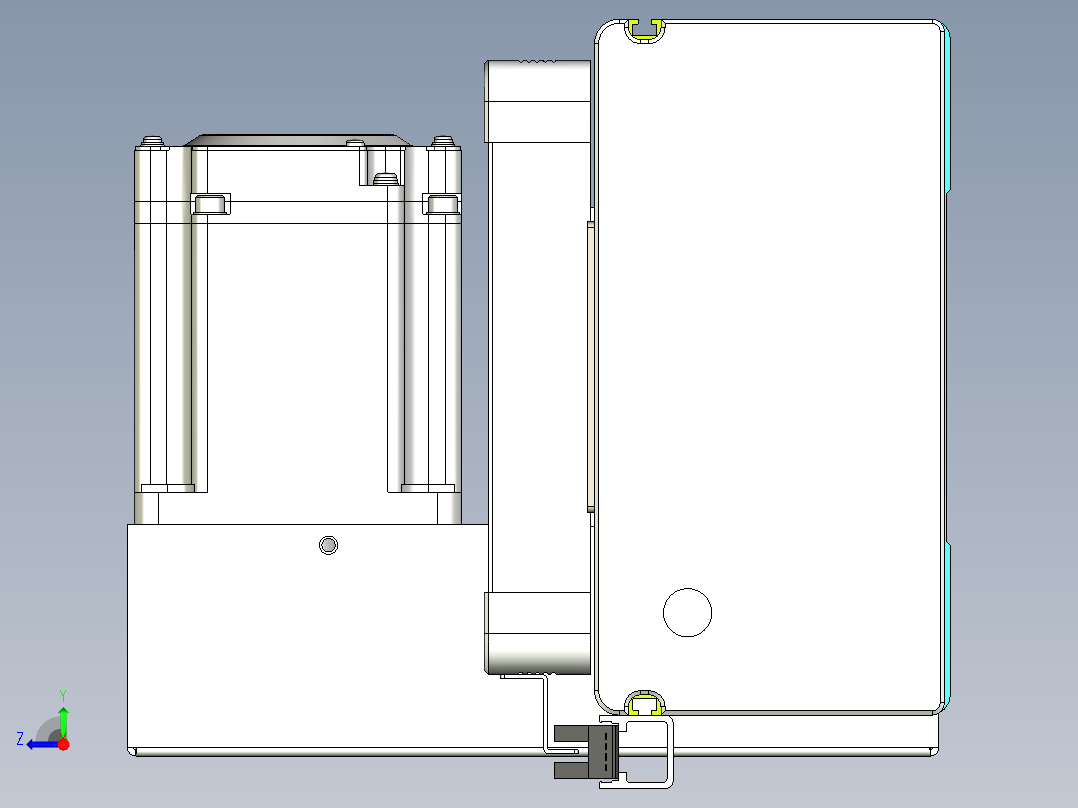 威洛博VBC同步带传动一无尘环境VBC17-L45-S250-BLU-ZP75-C3右视图