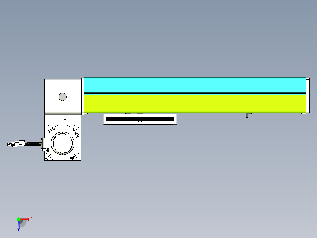 威洛博VBC同步带传动一无尘环境VBC17-L45-S250-BLU-ZP75-C3俯视图