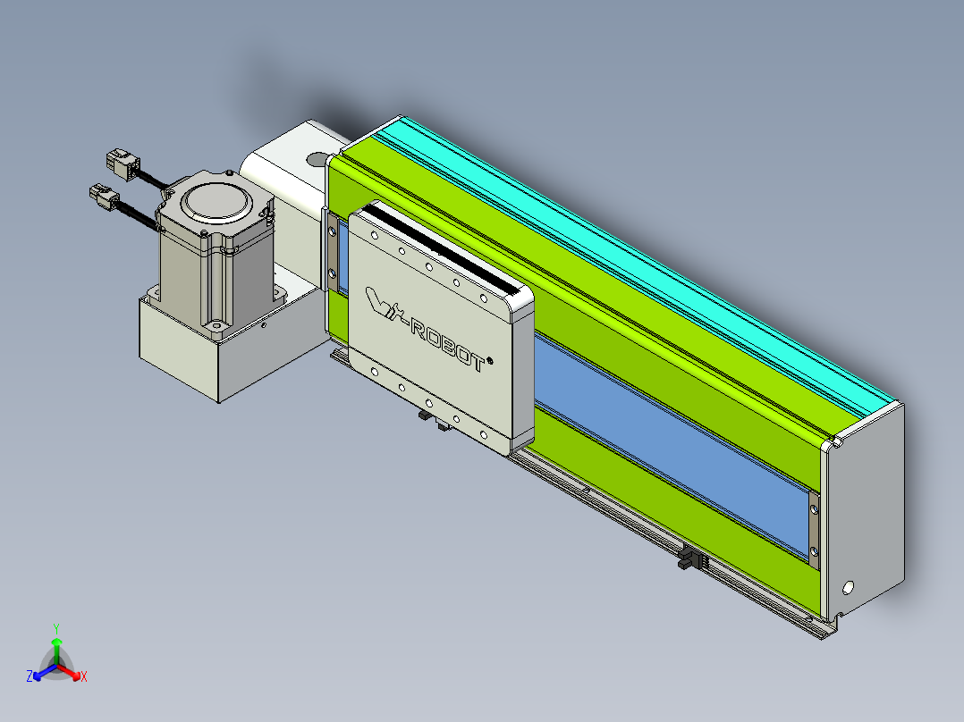 威洛博VBC同步带传动一无尘环境VBC17-L45-S250-BLU-ZP75-C3正等轴测图