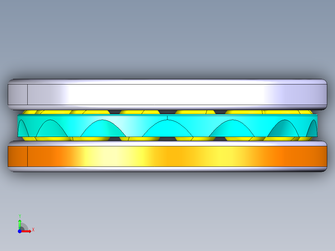 平面推力球轴承51207前视图