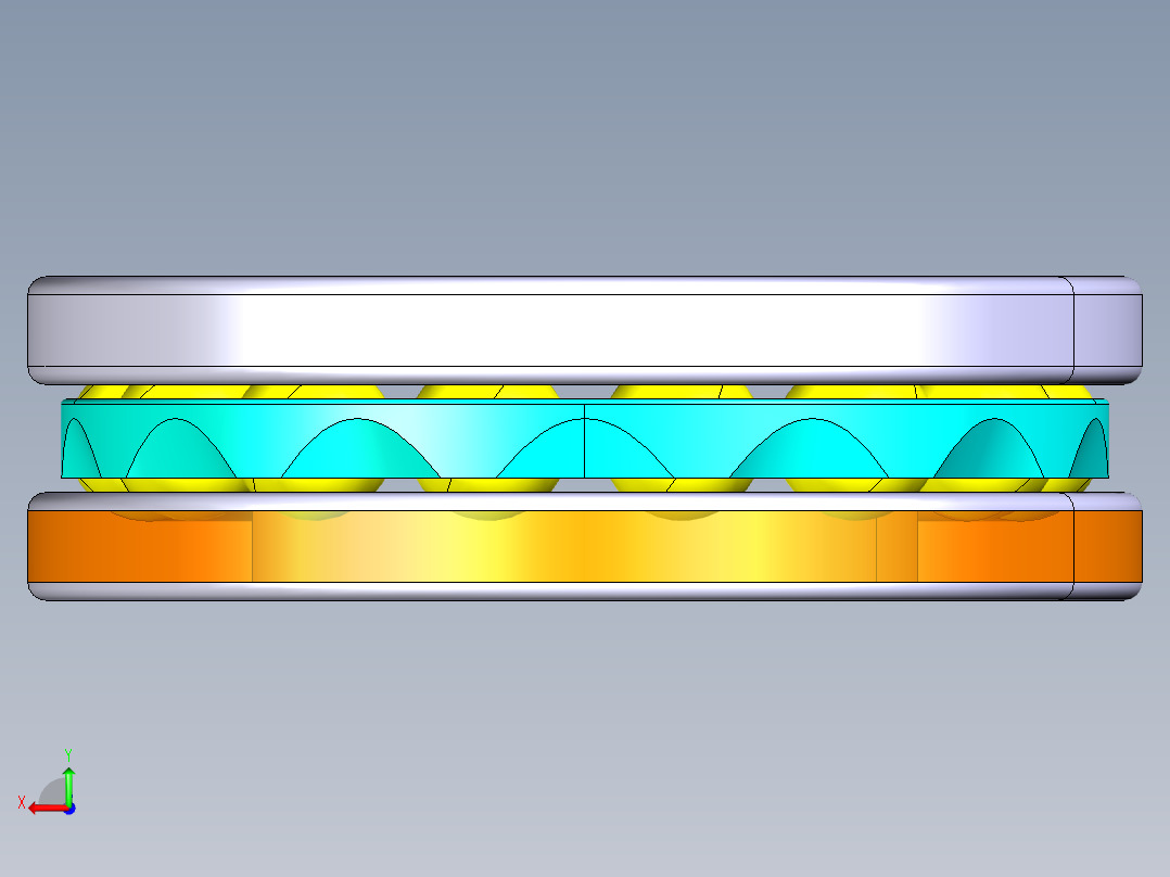 平面推力球轴承51207后视图