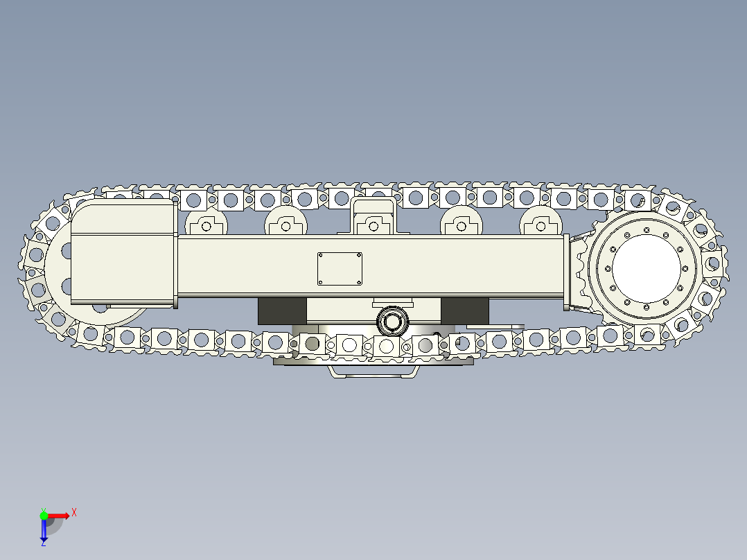 6吨履带底盘俯视图