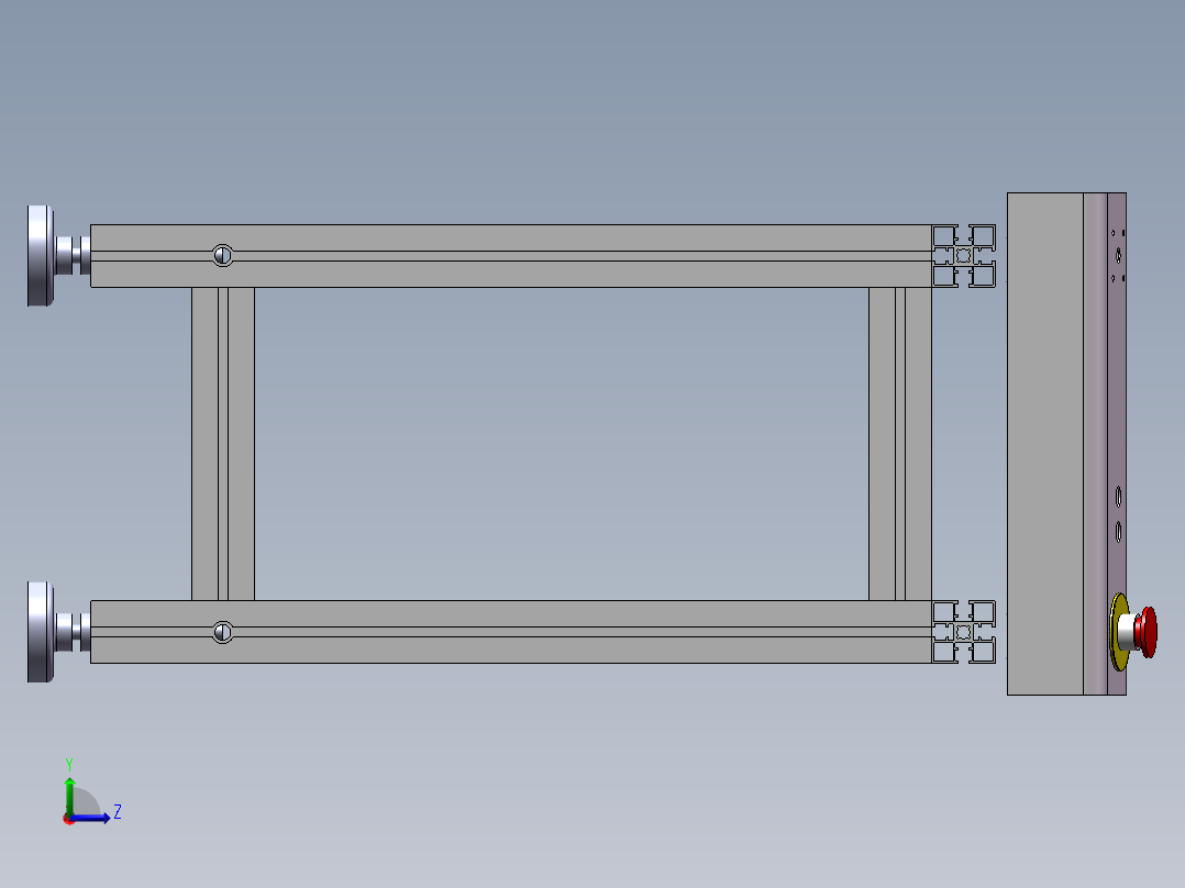 0.4M接驳台左视图
