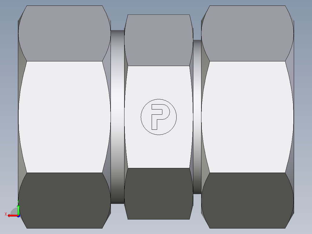 卡套式工业通用硬管接头EO_Distance_piece_adapter_DA35LCF后视图