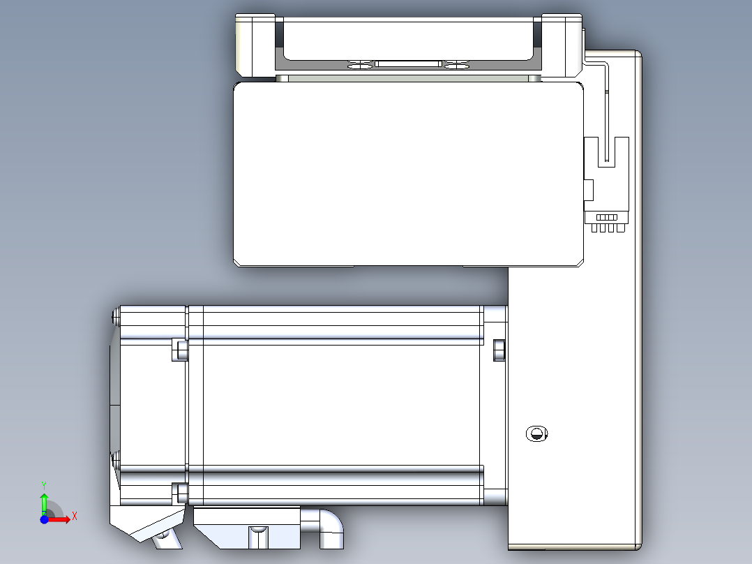 同步带全封闭直线模组TPA-HCB-105D-90-L2600-LP-Y-P20-N3前视图