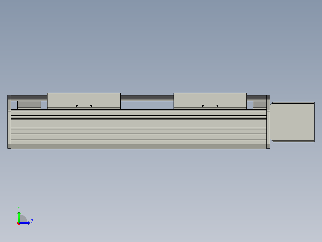 直线模组WG-LHB12-S150-L(B)设计图纸左视图
