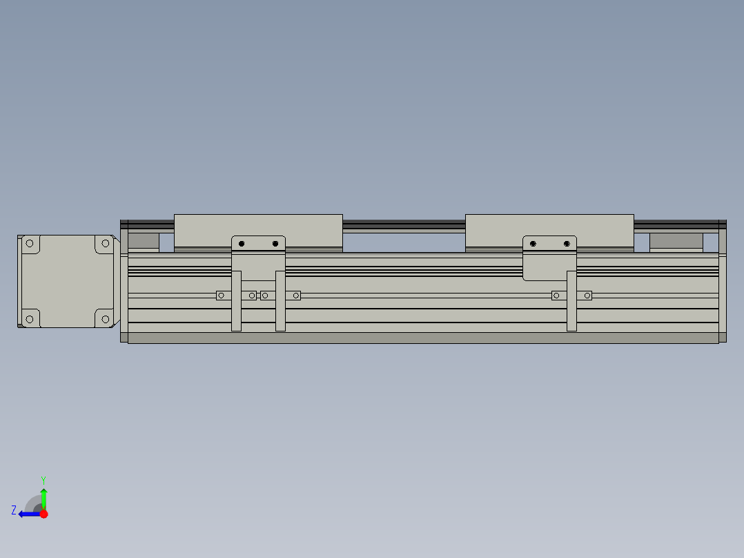 直线模组WG-LHB12-S150-L(B)设计图纸右视图