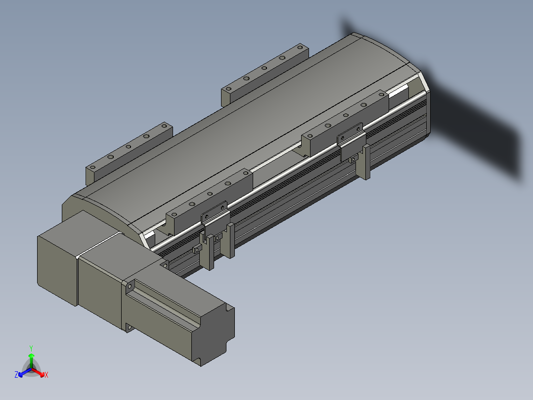 直线模组WG-LHB12-S150-L(B)设计图纸正等轴测图
