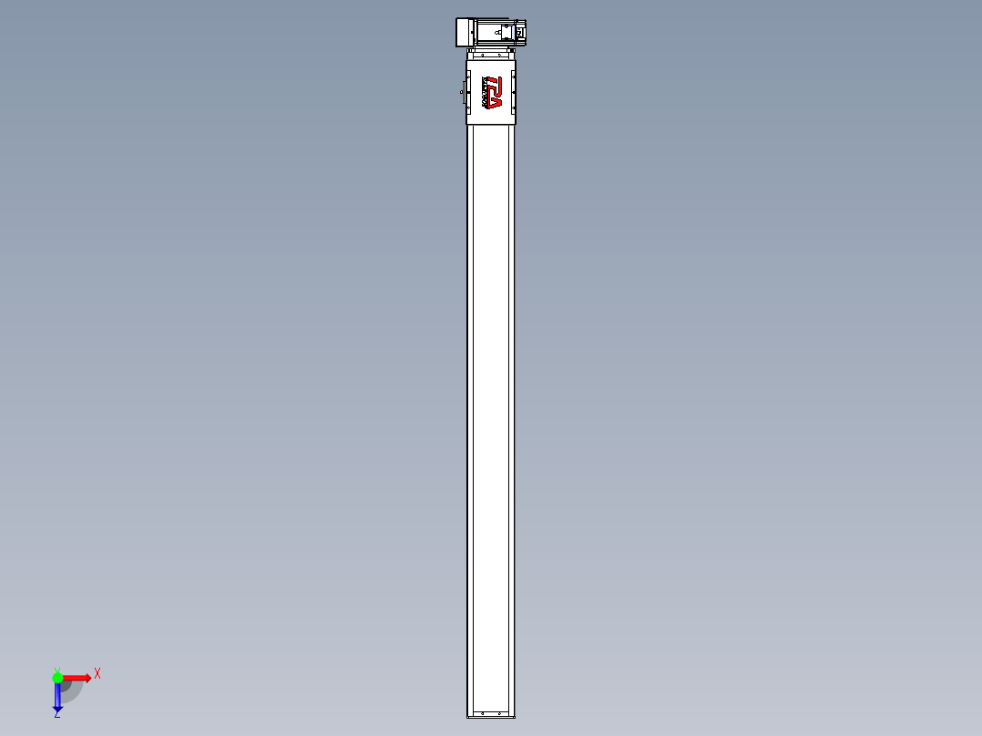 同步带全封闭直线模组TPA-HCB-110D-90-L1300-RU-C-P40-N3俯视图