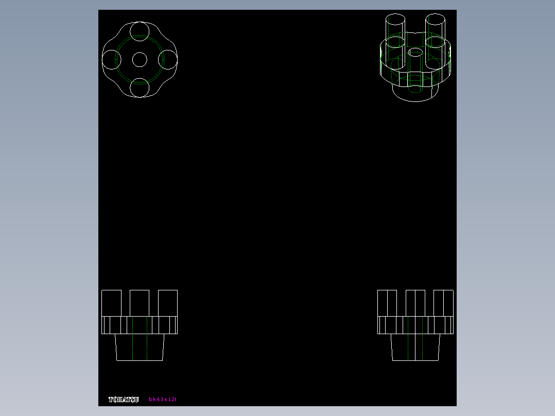 把手BK-2D多系列多零件图纸模型