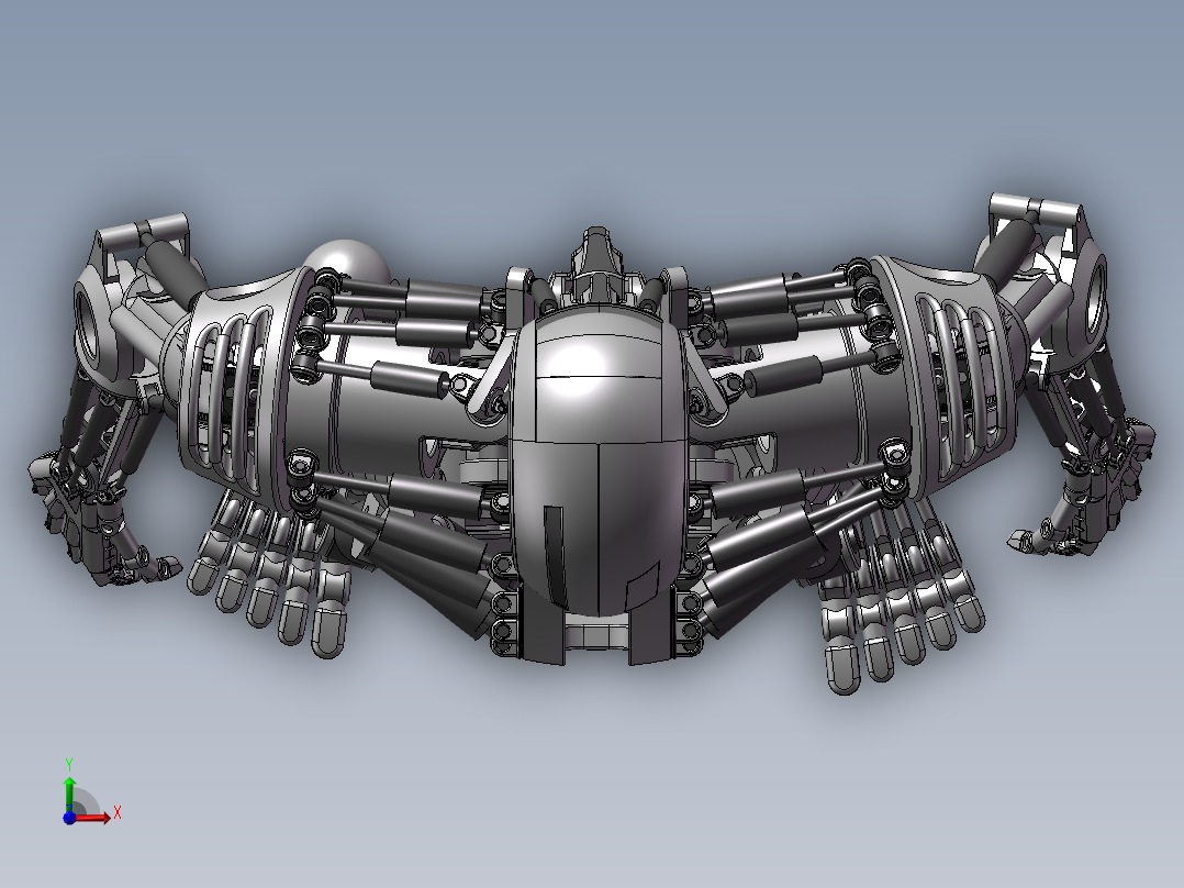 仿骨架机器人设计前视图