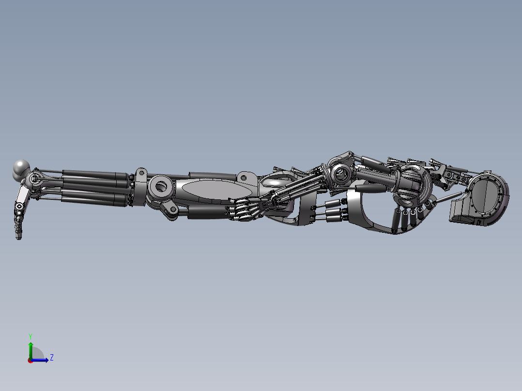 仿骨架机器人设计左视图