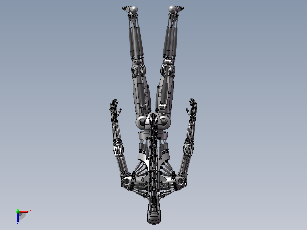 仿骨架机器人设计俯视图