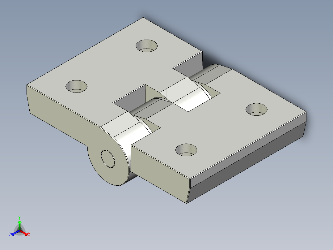 鋁合金蝶型鉸鏈(B)5570-3D多系列多零件图纸模型