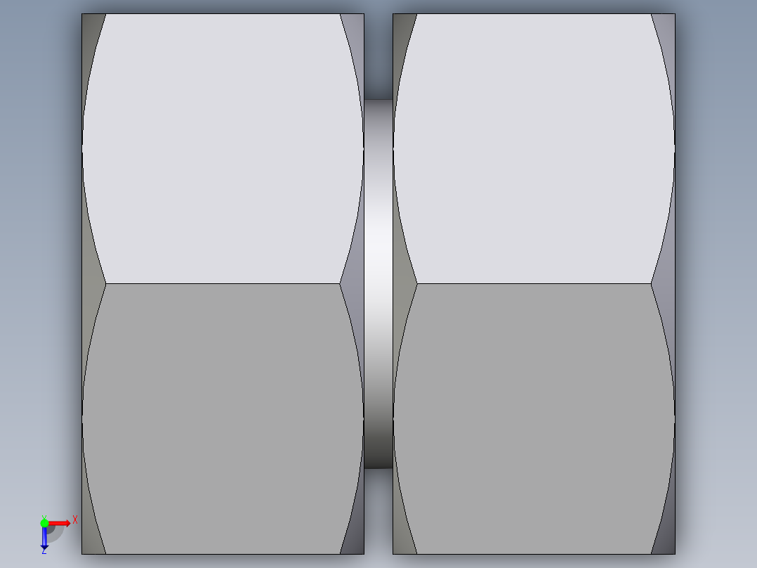 卡套式工业通用硬管接头EO_Swivel_union_GZ25SCF俯视图