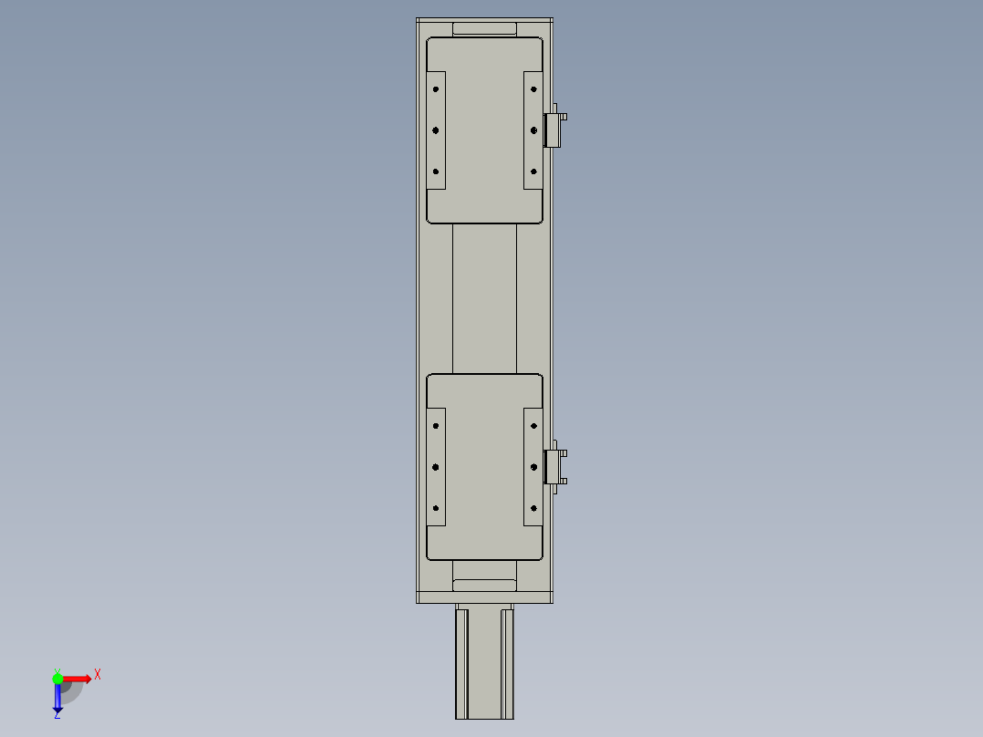 直线模组LHC14-S300-M设计图纸俯视图