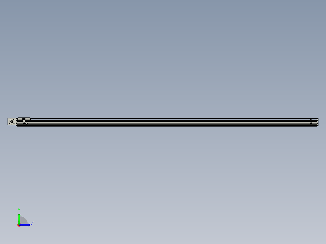 东锦同步带传动-直线滑台模组DH120B-L125-S2800-BL-P400W-C3左视图