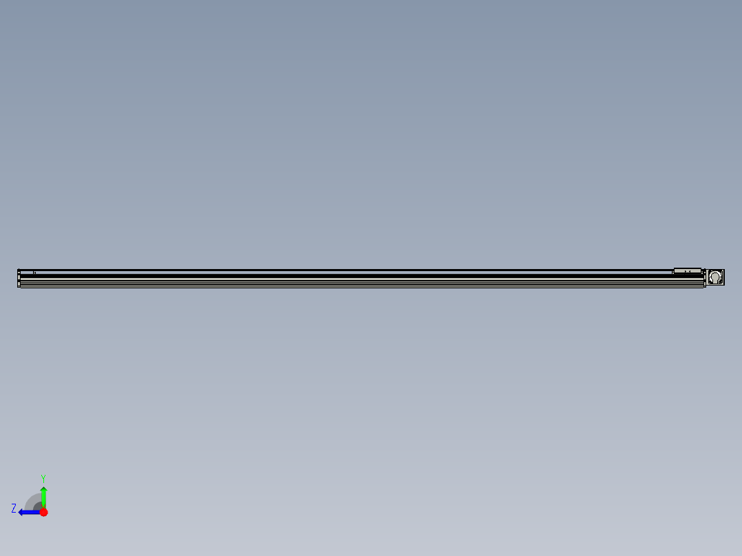 东锦同步带传动-直线滑台模组DH120B-L125-S2800-BL-P400W-C3右视图