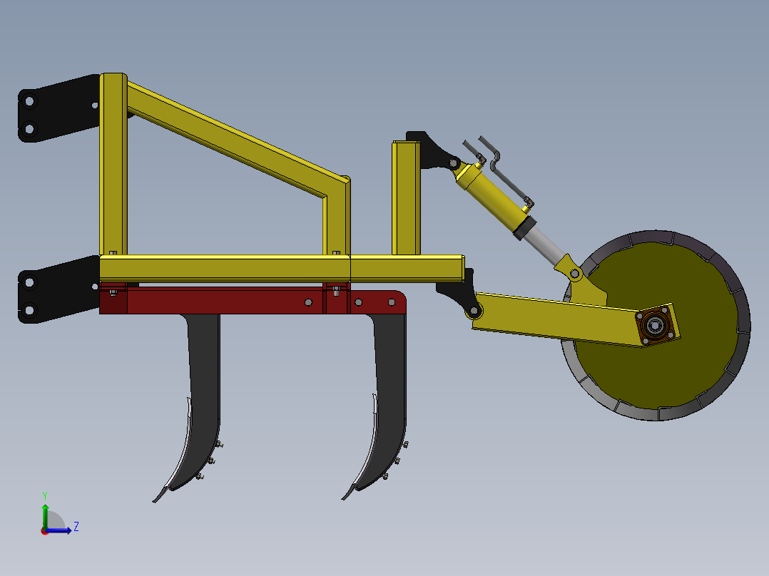 农业机械左视图