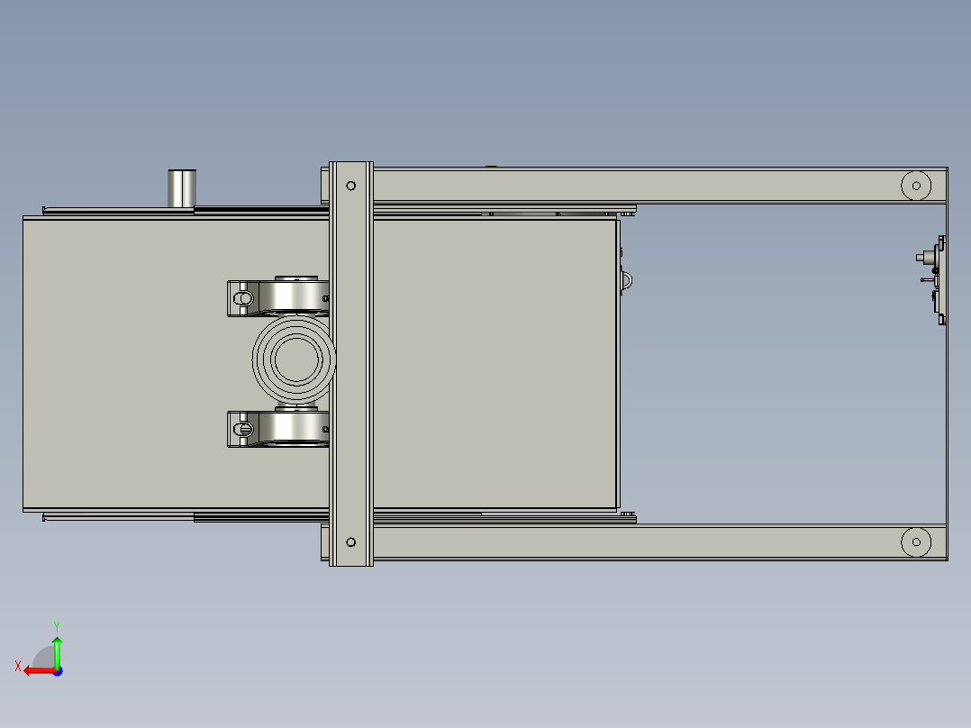 滑动安装空气压缩机--stp后视图