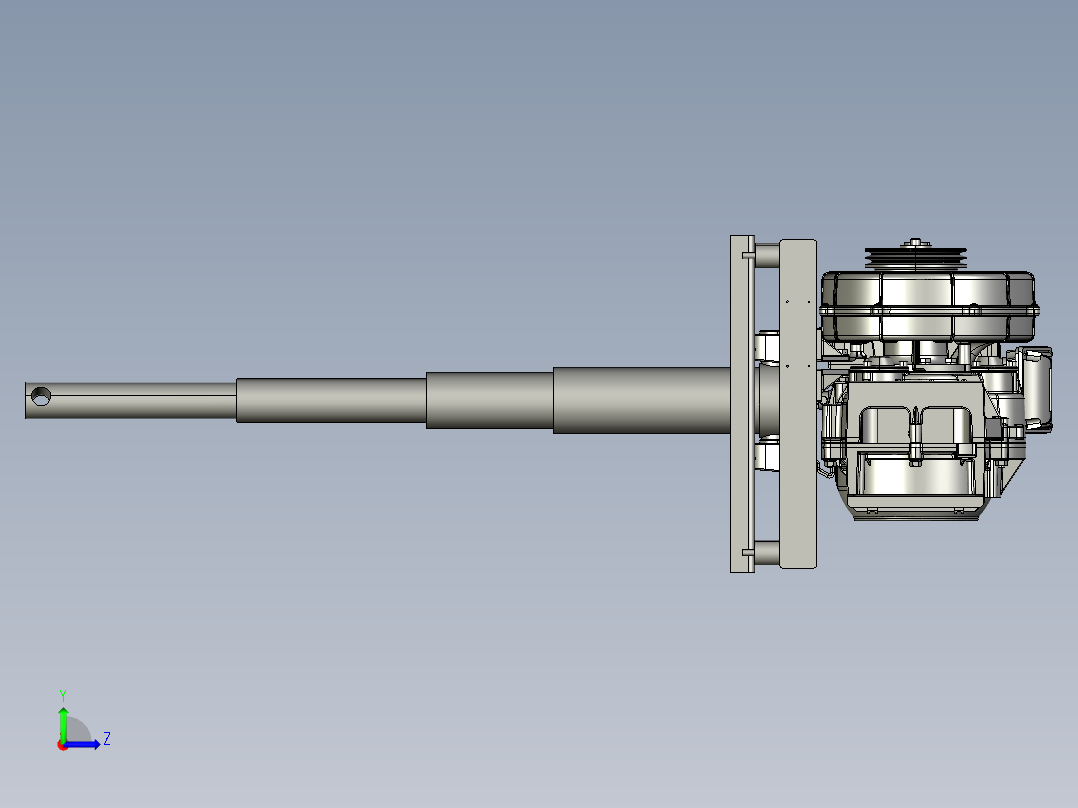 滑动安装空气压缩机--stp左视图