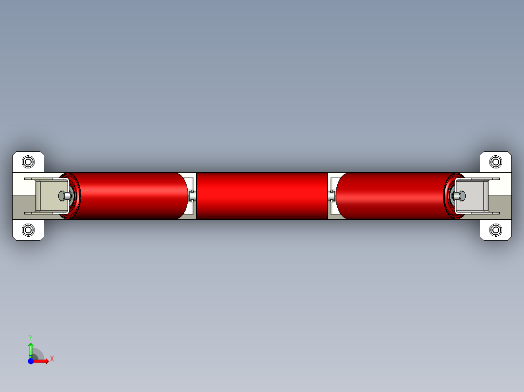 DTII(A)型带式输送机35°槽型托辊 65C314前视图