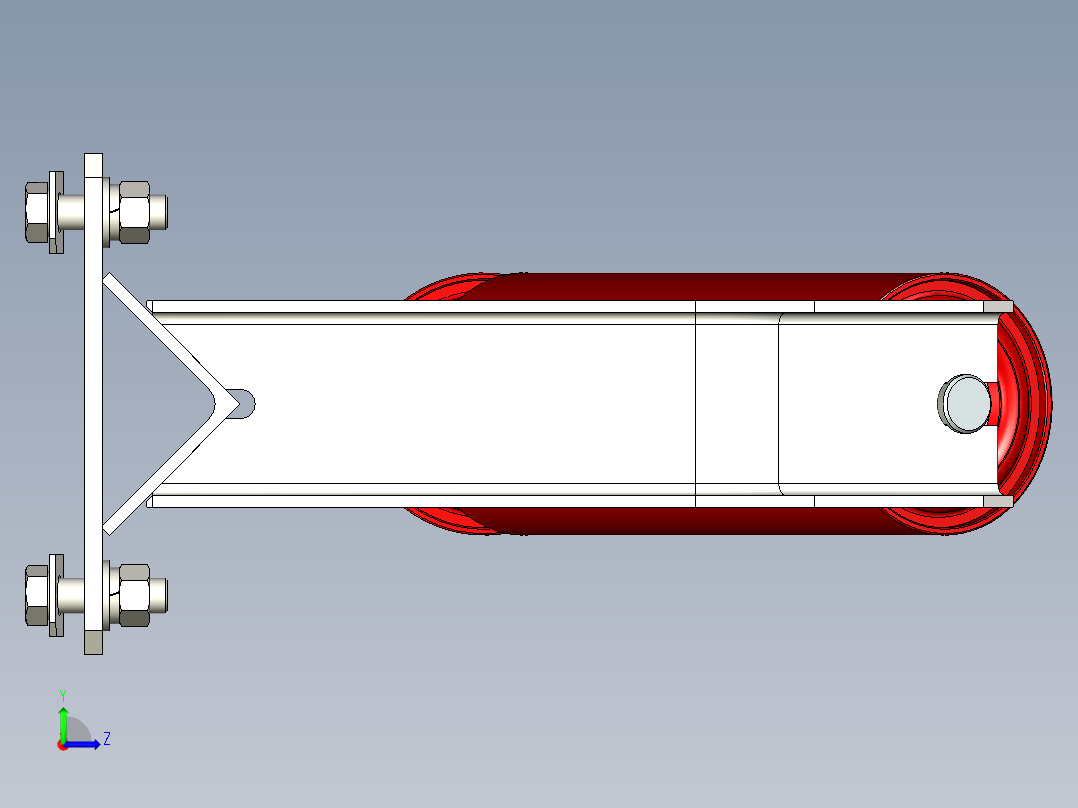DTII(A)型带式输送机35°槽型托辊 65C314左视图