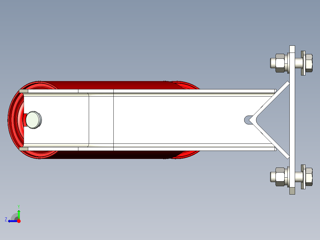 DTII(A)型带式输送机35°槽型托辊 65C314右视图