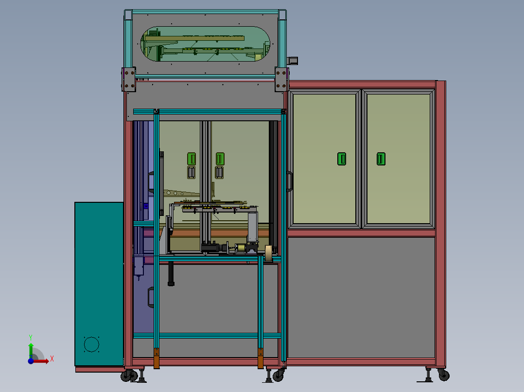 22寸液晶面板 搬运移载设备sw18可编辑前视图