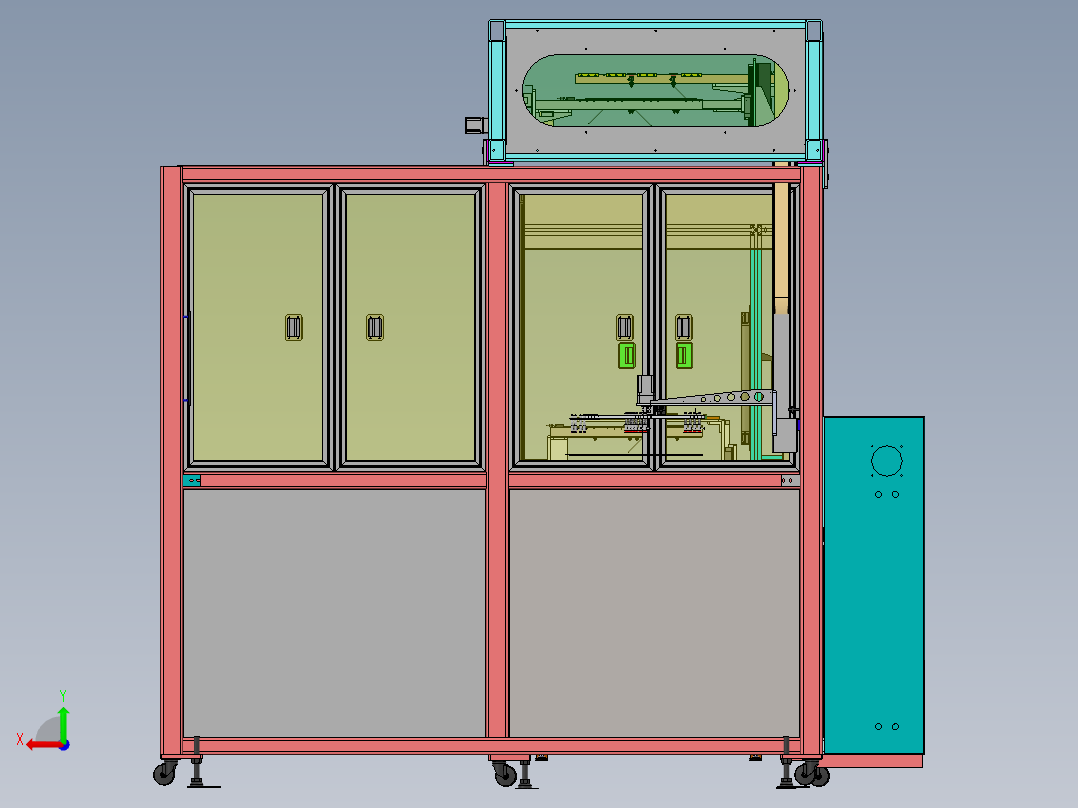 22寸液晶面板 搬运移载设备sw18可编辑后视图