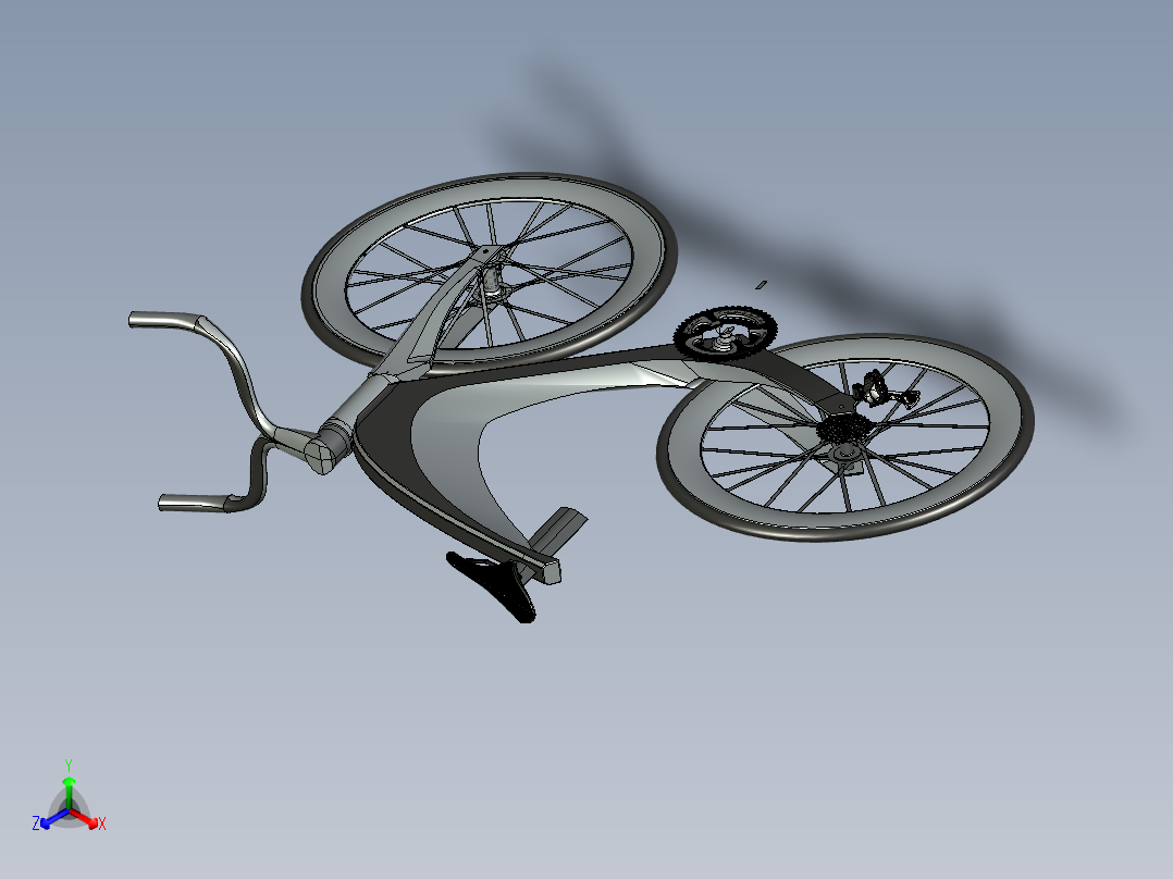 39---未来的自行车step三维图纸模型设计图纸正等轴测图