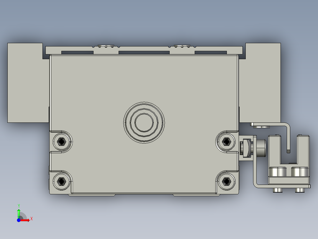 直线模组LHK60C-150A1-F0CS2设计图纸前视图