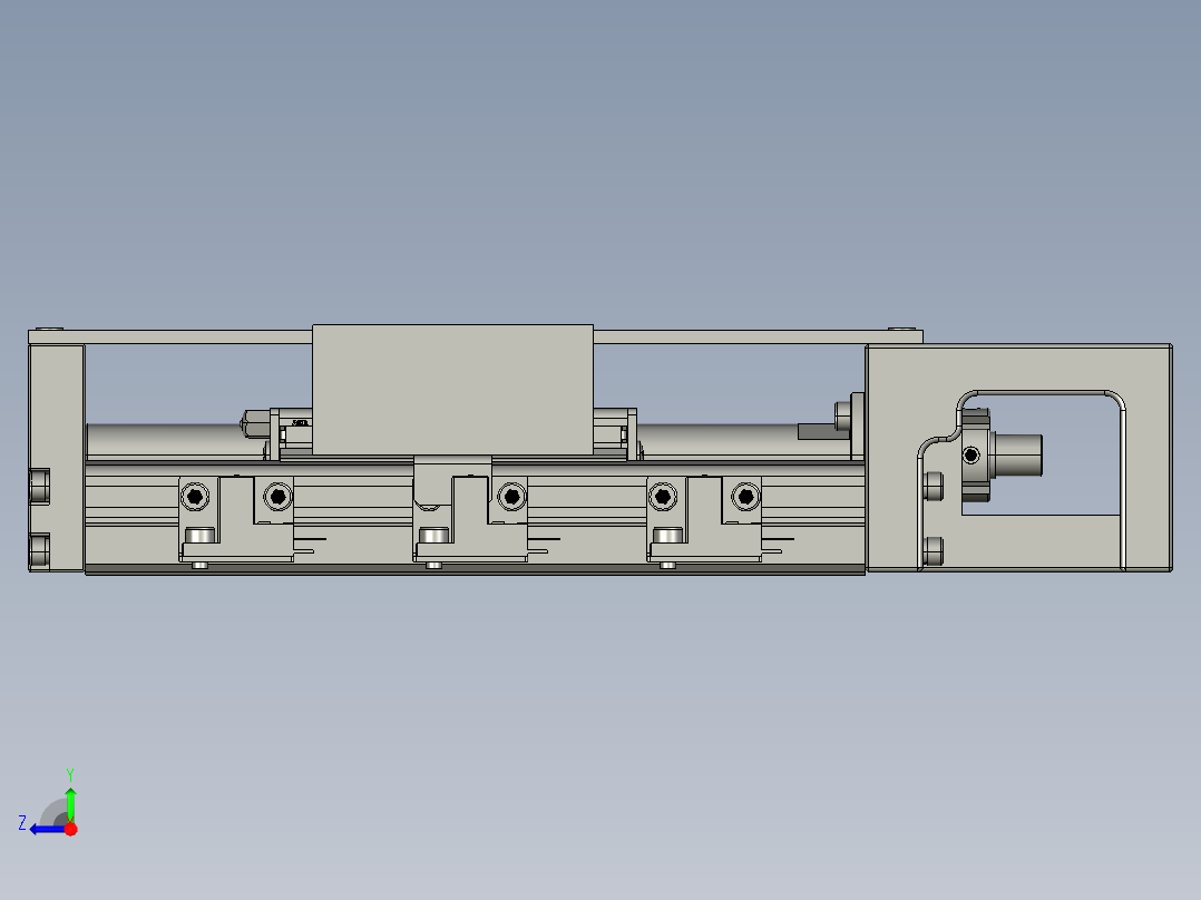 直线模组LHK60C-150A1-F0CS2设计图纸右视图