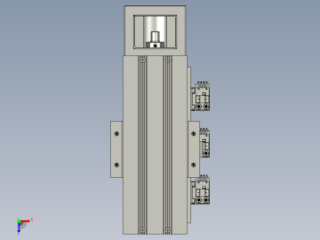 直线模组LHK60C-150A1-F0CS2设计图纸俯视图