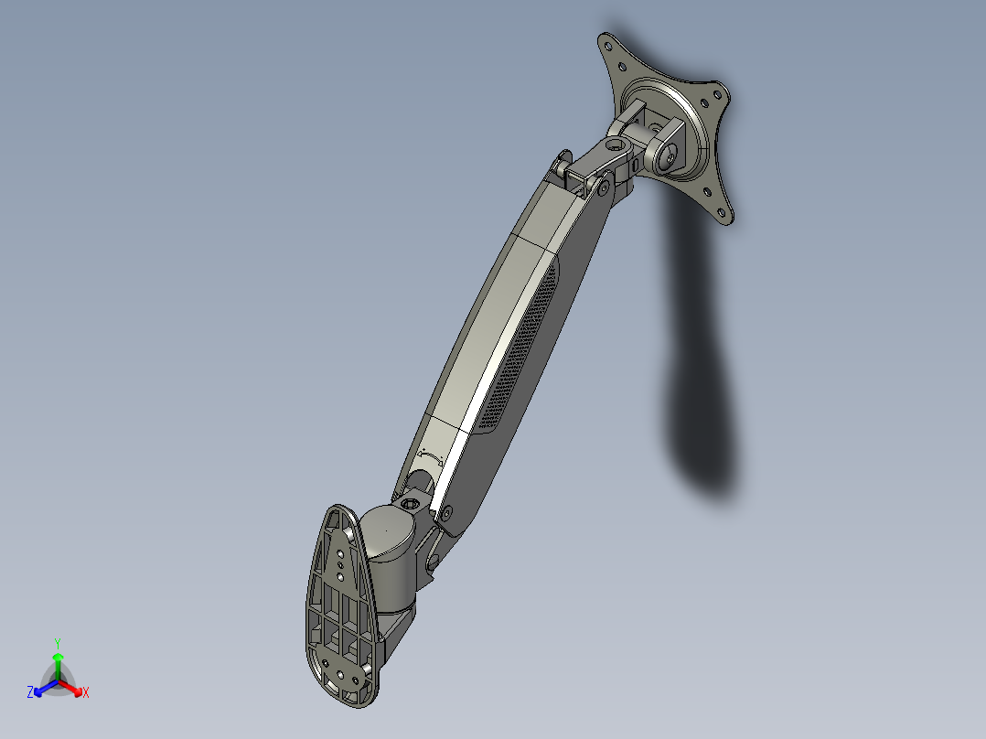 显示器支架-气弹簧型WGA正等轴测图